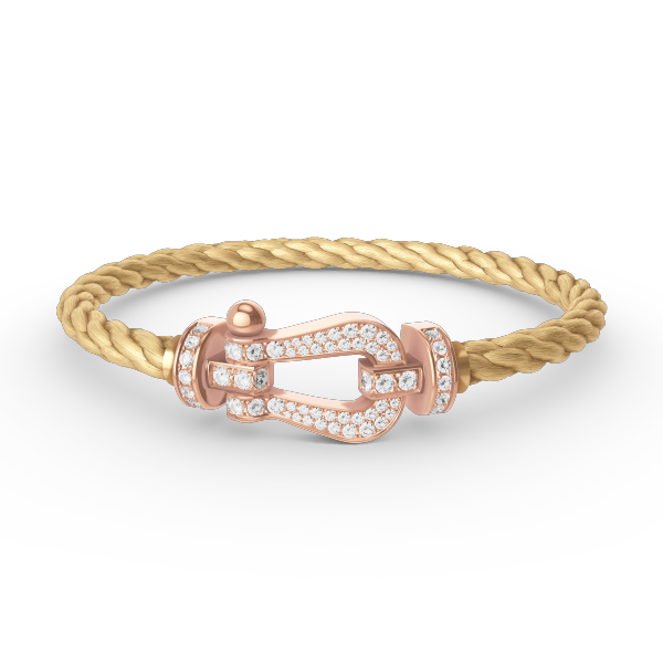 [Regalia Jewelry]FORCE LARGE HORSESHOE FULL DIAMOND BRACELET ROSE GOLD