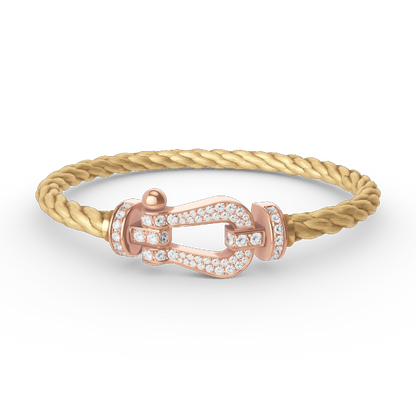 [Regalia Jewelry]FORCE LARGE HORSESHOE FULL DIAMOND BRACELET ROSE GOLD