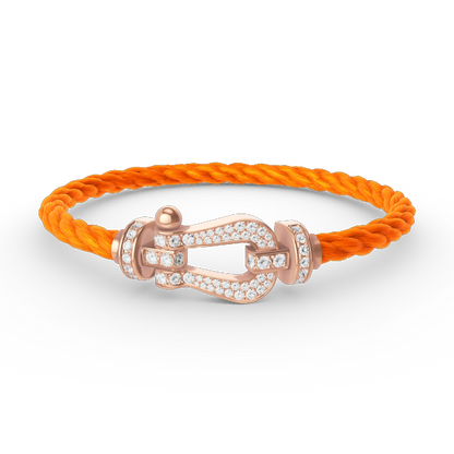 [Regalia Jewelry]FORCE LARGE HORSESHOE FULL DIAMOND BRACELET ROSE GOLD