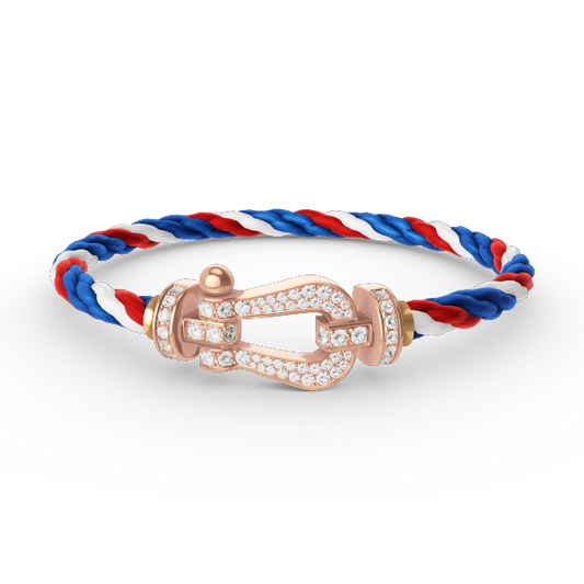 [Regalia Jewelry]FORCE LARGE HORSESHOE FULL DIAMOND BRACELET ROSE GOLD