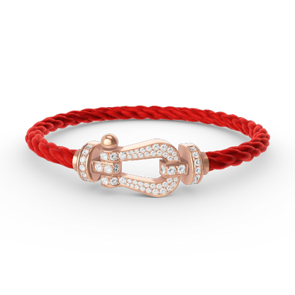 [Regalia Jewelry]FORCE LARGE HORSESHOE FULL DIAMOND BRACELET ROSE GOLD