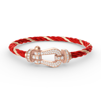 [Regalia Jewelry]FORCE LARGE HORSESHOE FULL DIAMOND BRACELET ROSE GOLD