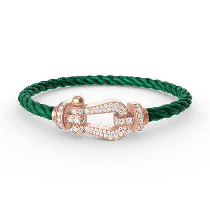 [Regalia Jewelry]FORCE LARGE HORSESHOE FULL DIAMOND BRACELET ROSE GOLD