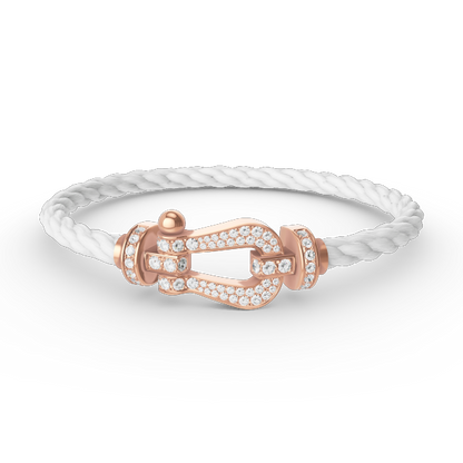 [Regalia Jewelry]FORCE LARGE HORSESHOE FULL DIAMOND BRACELET ROSE GOLD