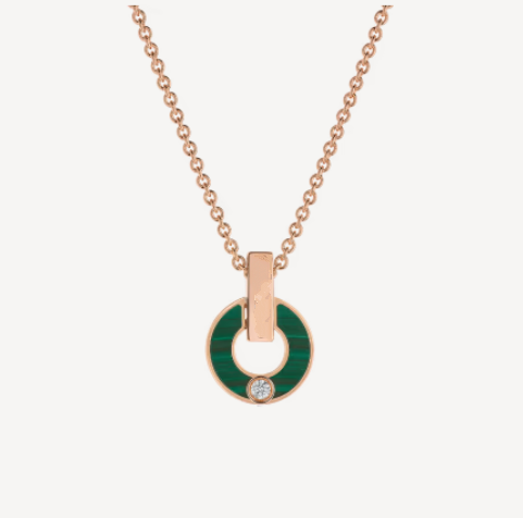 [Regalia Jewelry]GARI NECKLACE PINK GOLD MALACHITE