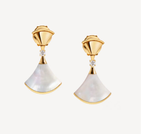 [Regalia Jewelry]DREAM MOP 1 DIAMOND EARRINGS
