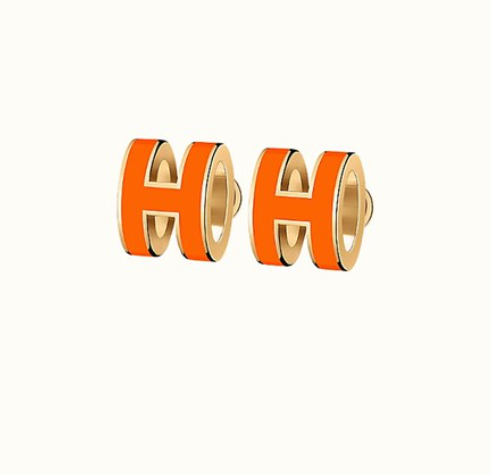 [Regalia Jewelry]MINI POP H EARRINGS ORANGE
