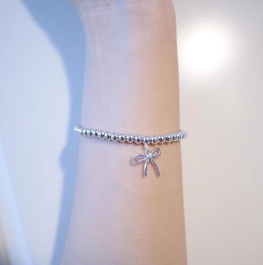 [Regalia Jewels]STERLING SILVER BOW BEAD BRACELET