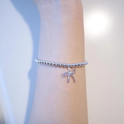 [Regalia Jewels]STERLING SILVER BOW BEAD BRACELET