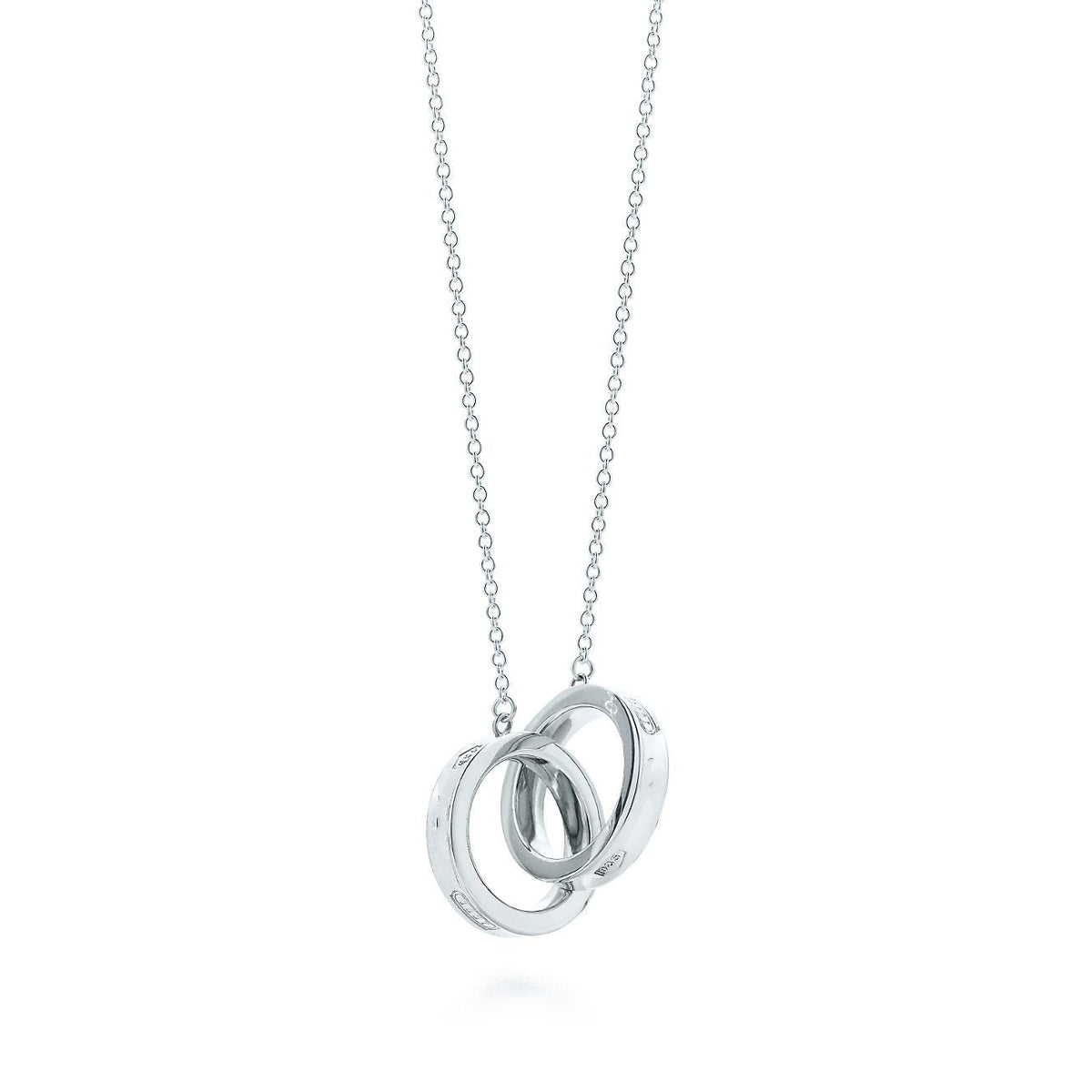[Regalia Jewels]INTERLOCKING CIRCLES PENDANT SILVER SMALL NECKLACE