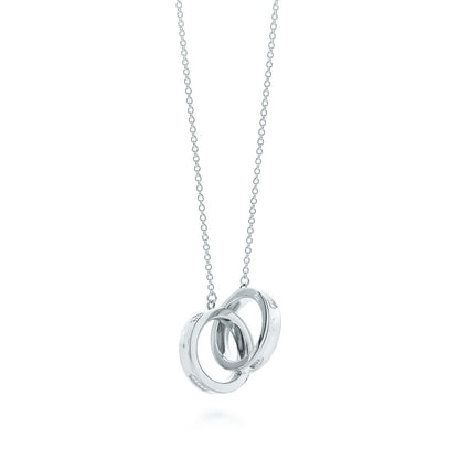 [Regalia Jewels]INTERLOCKING CIRCLES PENDANT SILVER SMALL NECKLACE