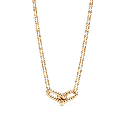 [Regalia Jewels]HARDWEAR GOLD DOUBLE LINK NECKLACE