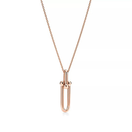 [Regalia Jewels]HARDWEAR DROP DOUBLE LINK PEDANT NECKLACE