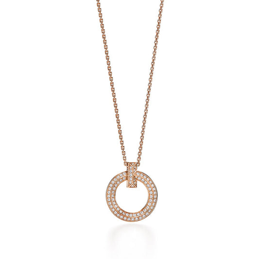 [Regalia Jewels]T1 CIRCLE DIAMOND PAVED MEDIUM NECKLACE