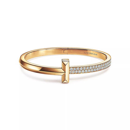 [Regalia Jewels]T1 WIDE DIAMOND HINGED BANGLE PINK GOLD