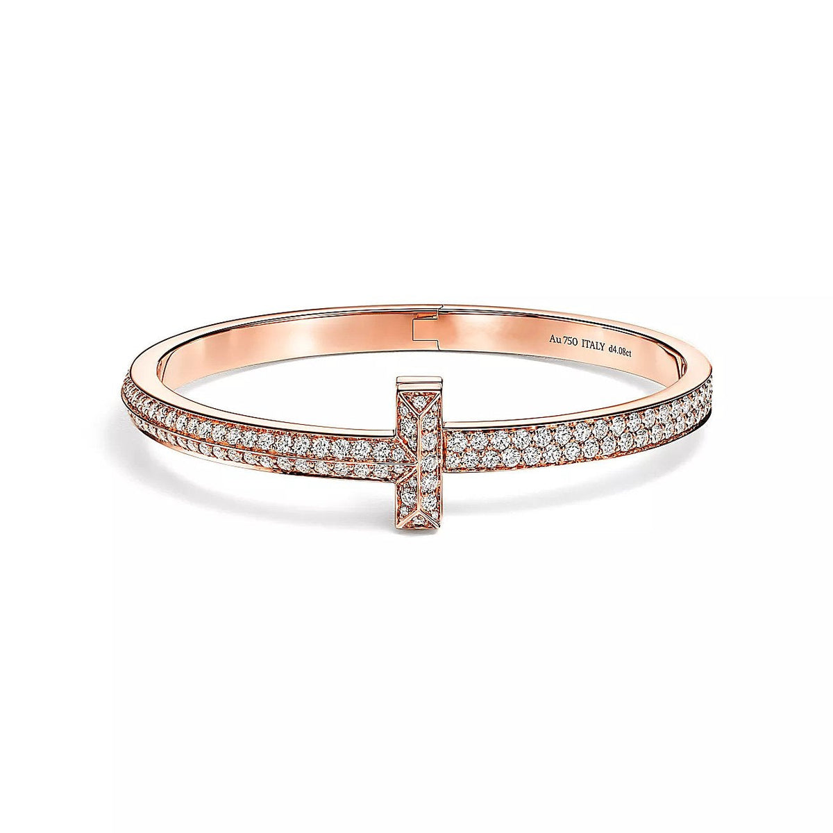 [Regalia Jewels]T1 WIDE HINGED BANGLE DIAMOND PAVED BRACELET