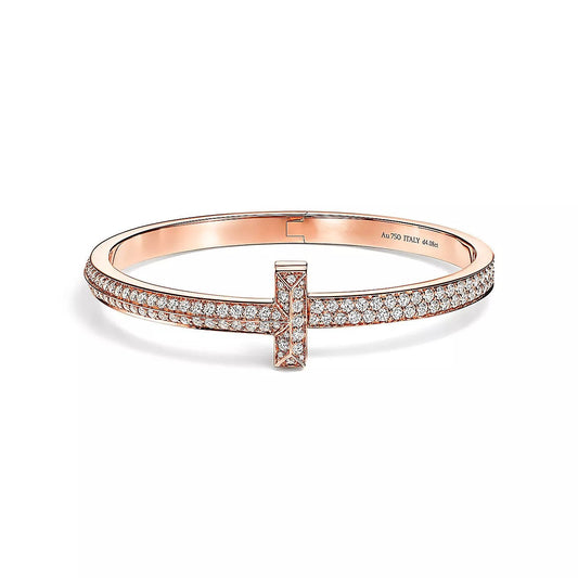[Regalia Jewels]T1 WIDE HINGED BANGLE DIAMOND PAVED BRACELET