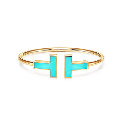 [Regalia Jewels]T WIDE TURQUOISE OPEN BRACELET