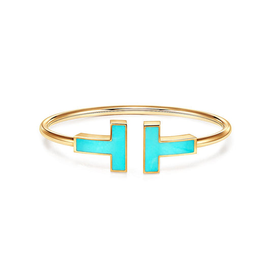 [Regalia Jewels]T WIDE TURQUOISE OPEN BRACELET