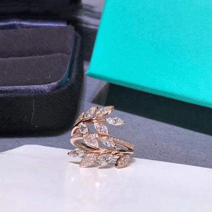 [Regalia Jewels]VICTORIA DIAMOND VINE BYPASS RING PINK GOLD
