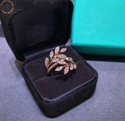 [Regalia Jewels]VICTORIA DIAMOND VINE BYPASS RING PINK GOLD