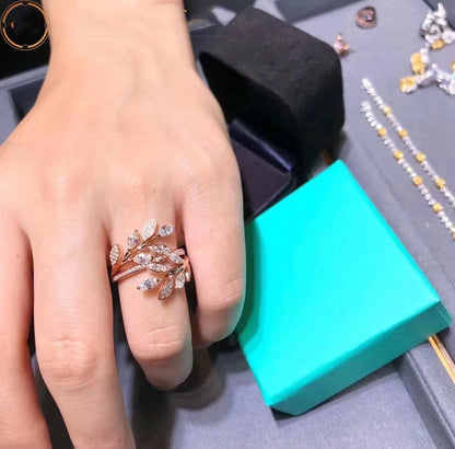 [Regalia Jewels]VICTORIA DIAMOND VINE BYPASS RING PINK GOLD