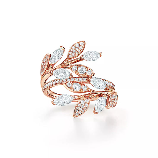 [Regalia Jewels]VICTORIA DIAMOND VINE BYPASS RING PINK GOLD