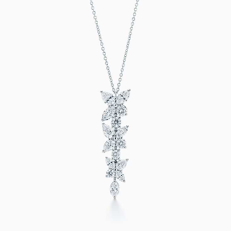 [Regalia Jewels]MIXED CLUSTER DIAMOND DROP PENDANT