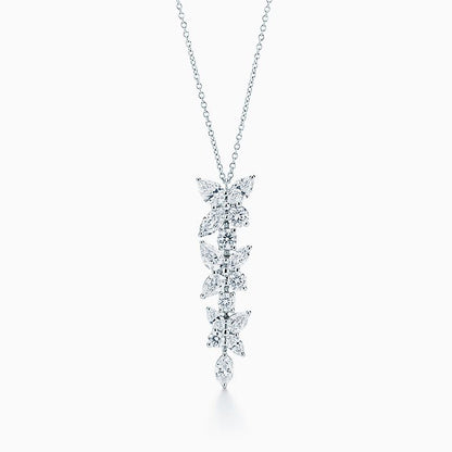 [Regalia Jewels]MIXED CLUSTER DIAMOND DROP PENDANT