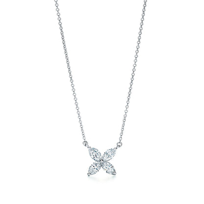 [Regalia Jewels]PLATINUM AND DIAMOND VICTORIA PENDANT NECKLACE
