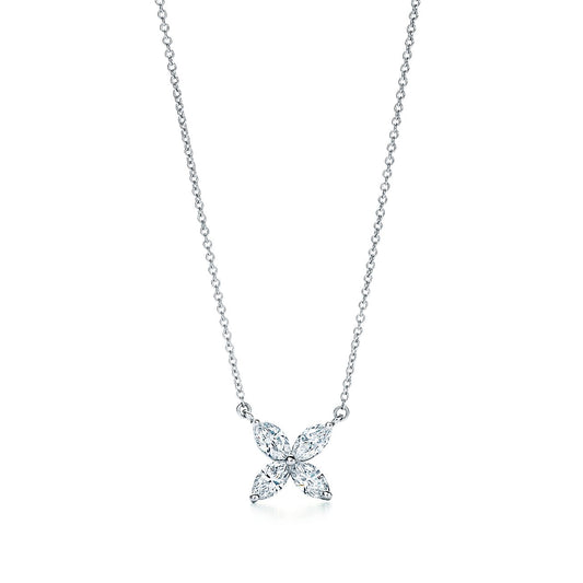 [Regalia Jewels]PLATINUM AND DIAMOND VICTORIA PENDANT NECKLACE