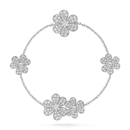 [Regalia Jewelry]FRIVOLE SILVER 5 FLOWERS BRACELET