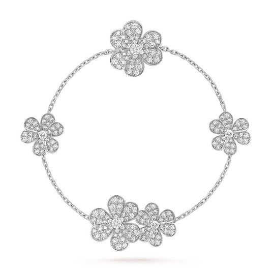 [Regalia Jewelry]FRIVOLE SILVER 5 FLOWERS BRACELET