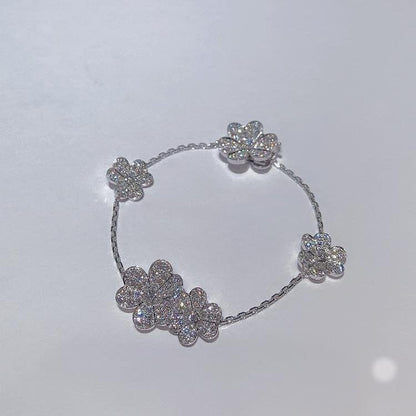 [Regalia Jewelry]FRIVOLE SILVER 5 FLOWERS BRACELET