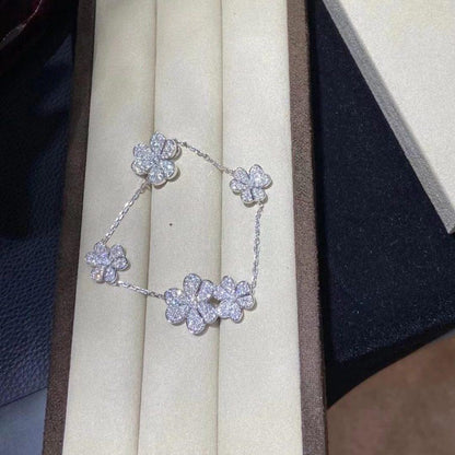 [Regalia Jewelry]FRIVOLE SILVER 5 FLOWERS BRACELET