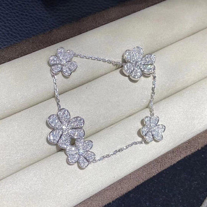 [Regalia Jewelry]FRIVOLE SILVER 5 FLOWERS BRACELET