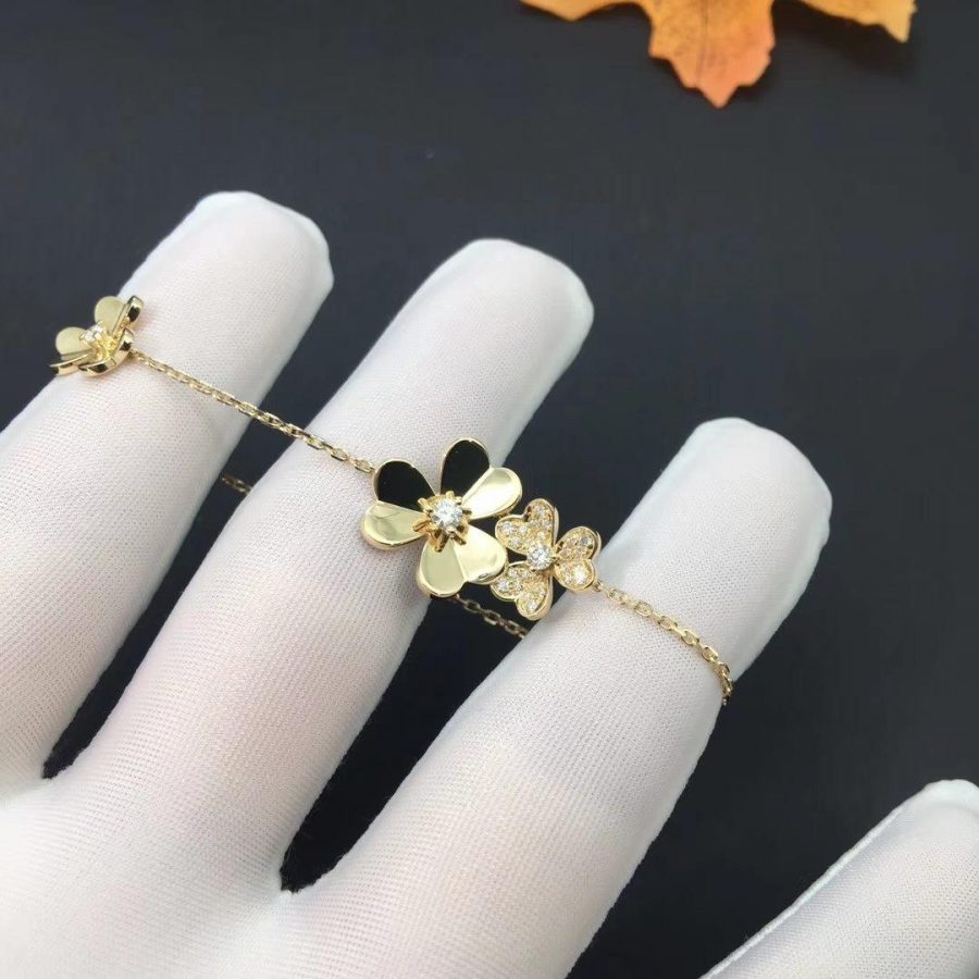 [Regalia Jewelry]FRIVOLE GOLD 5 FLOWERS BRACELET