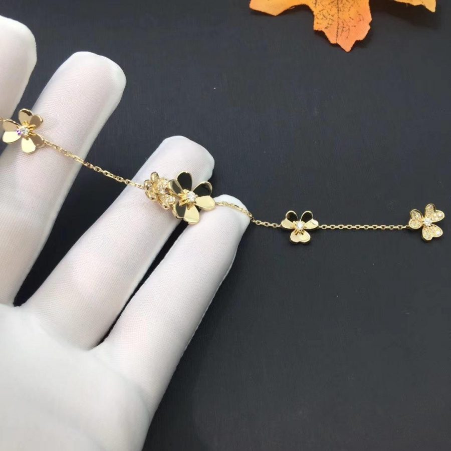 [Regalia Jewelry]FRIVOLE GOLD 5 FLOWERS BRACELET