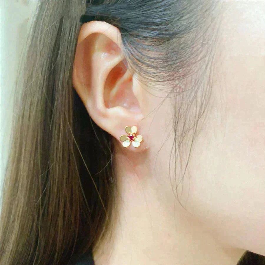 [Regalia Jewelry]FRIVOLE  FLOWER PINK EARRINGS