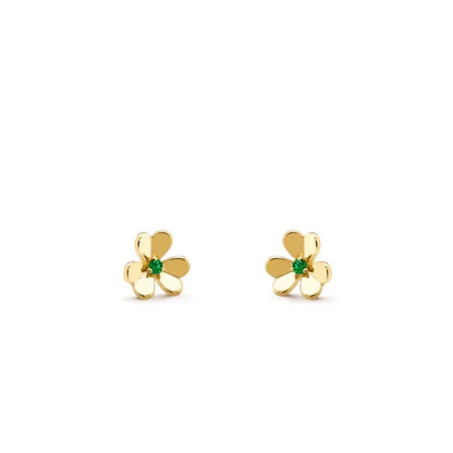 [Regalia Jewelry]FRIVOLE  FLOWER MALACHITE EARRINGS