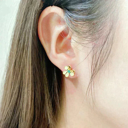 [Regalia Jewelry]FRIVOLE  FLOWER MALACHITE EARRINGS