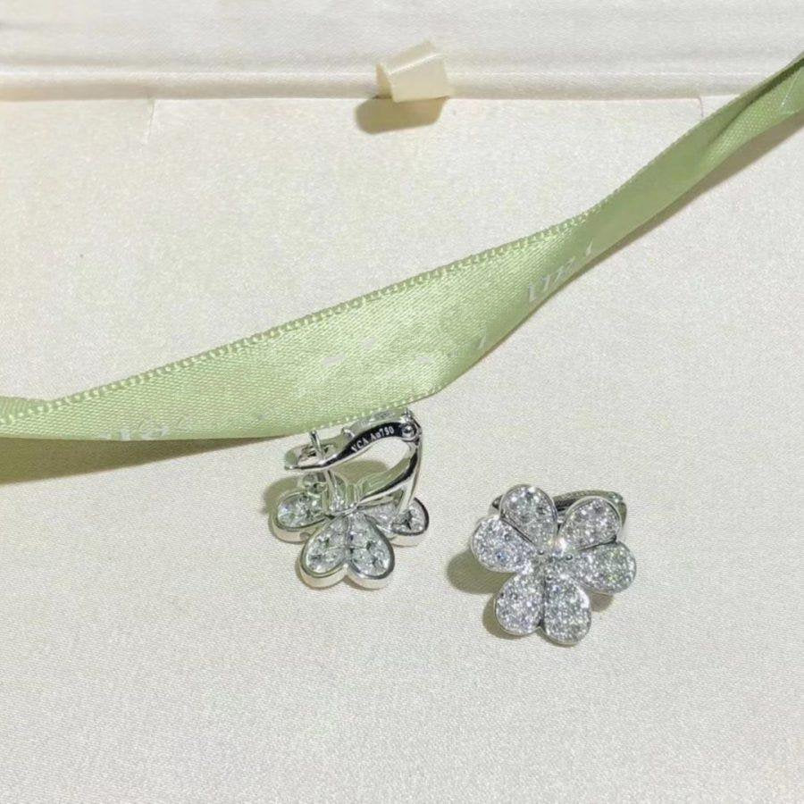 [Regalia Jewelry]FRIVOLE SILVER FLOWER DIAMOND EARRINGS