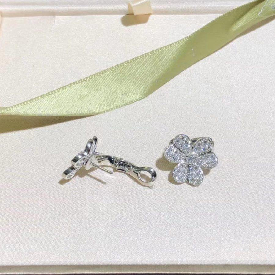 [Regalia Jewelry]FRIVOLE SILVER FLOWER DIAMOND EARRINGS