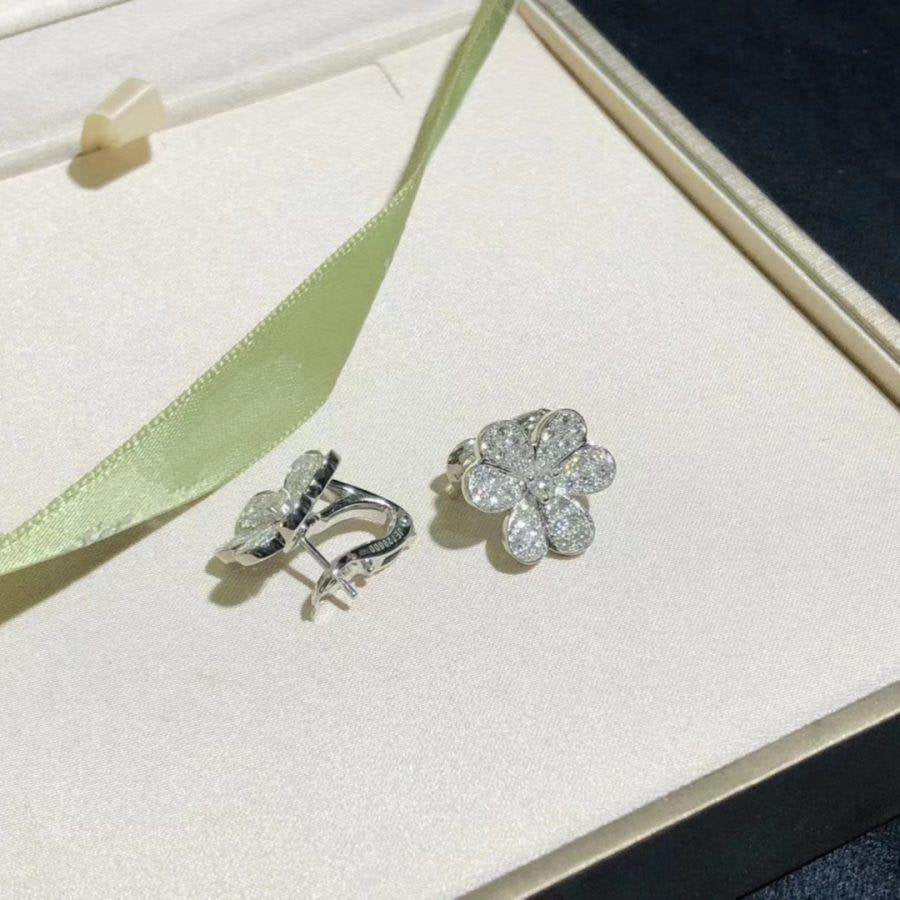 [Regalia Jewelry]FRIVOLE SILVER FLOWER DIAMOND EARRINGS