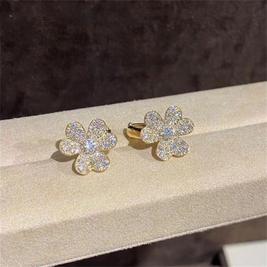 [Regalia Jewelry]FRIVOLE GOLD FLOWER DIAMOND EARRINGS