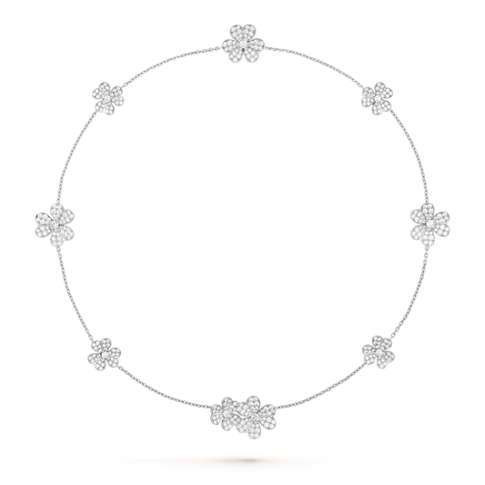 [Regalia Jewelry]FRIVOLE SILVER 9 FLOWERS NECKLACE
