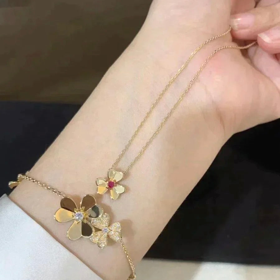 [Regalia Jewelry]FRIVOLE GOLD FLOWER NECKLACE