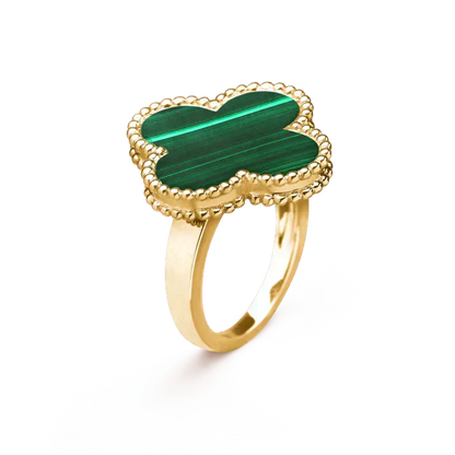 [Regalia Jewelry]CLOVER MALACHITE RING