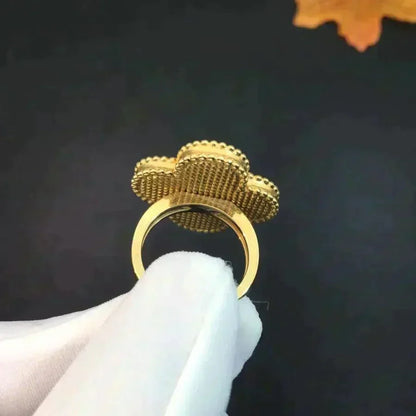 [Regalia Jewelry]CLOVER MALACHITE RING
