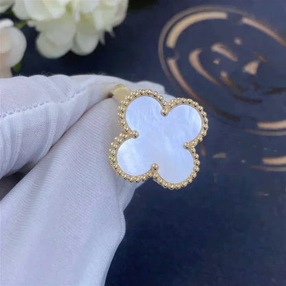 [Regalia Jewelry]CLOVER WHITE MOP RING